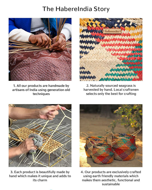 Set of 3 Belly Planter Basket for Indoor Greenery & Décor