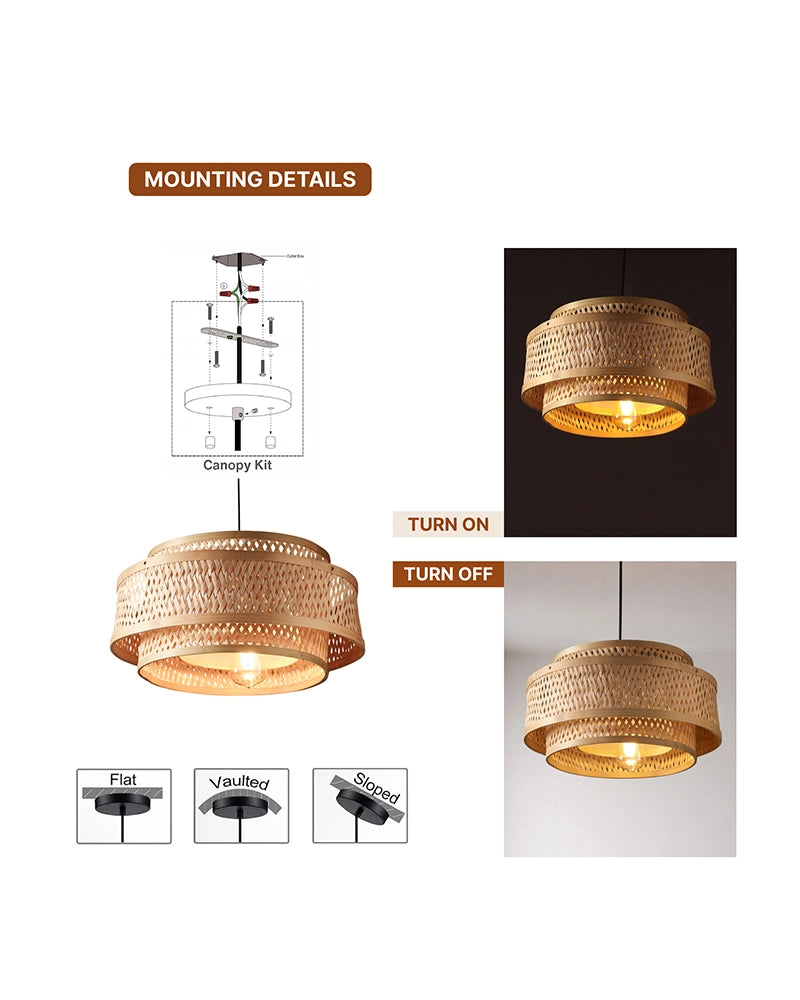 Natural Bamboo Hanging Light for Sustainable and Stylish Home Lighting