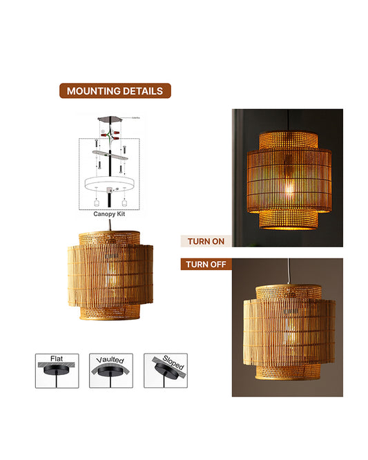 Stylish Hanging Lamp for Room Lighting and Cozy Ambience