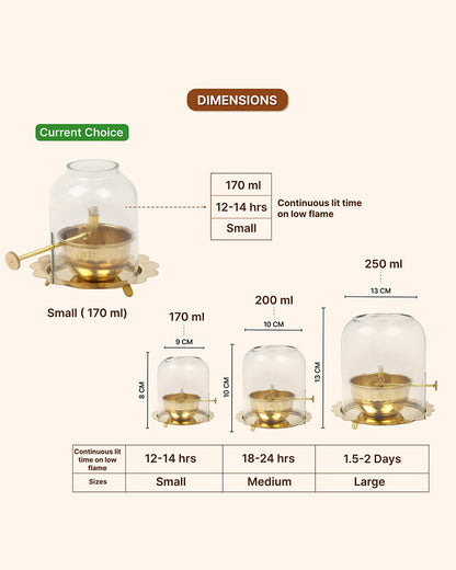 Traditional Akhand Diya for Pooja Room and Mandir Use