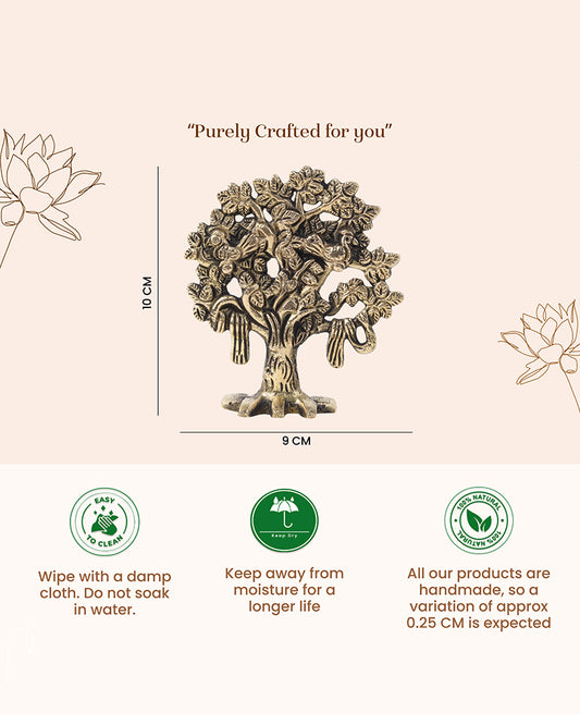 Pure Brass Kalpavriksha (Tree of Life) Idol for Home Temple & Pooja Room