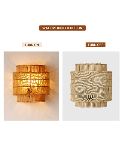 Handcrafted Bamboo Hanging Lamp Natural Tone Premium Ceiling Light