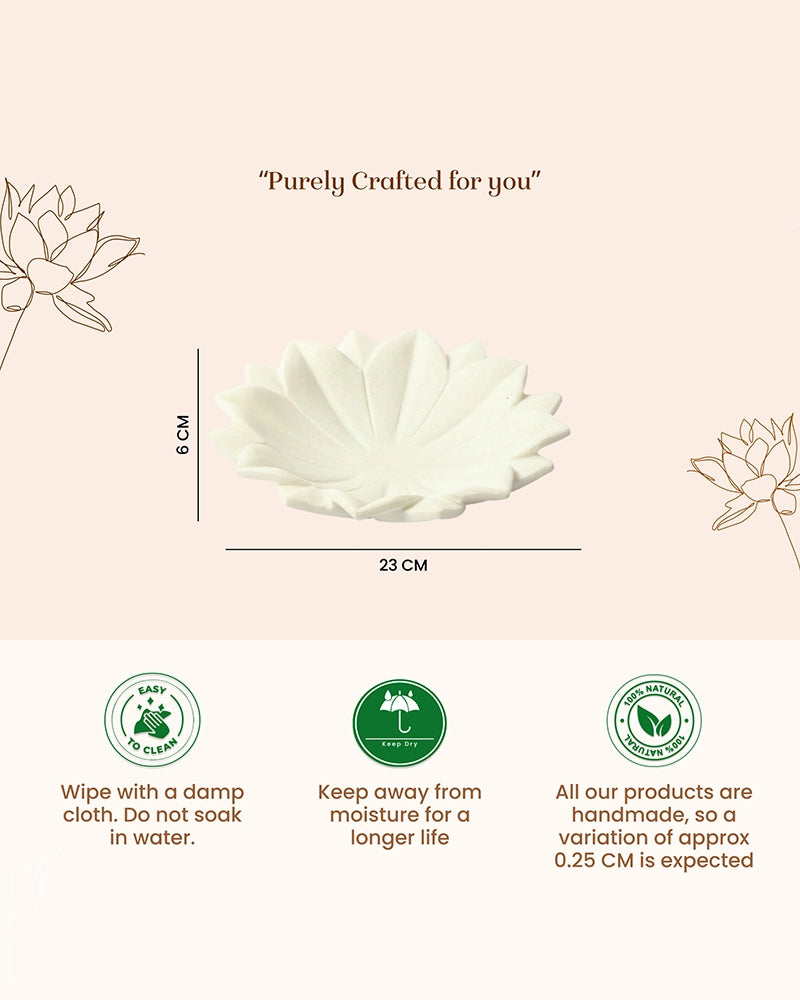 Premium Marble Urli Bowl for Home Decoration, Meditation, and Pooja Needs