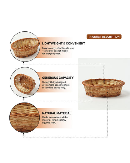 Wicker Baskets | Kitchen Storage Basket | Cane Gift Hamper | Fruit Baskets