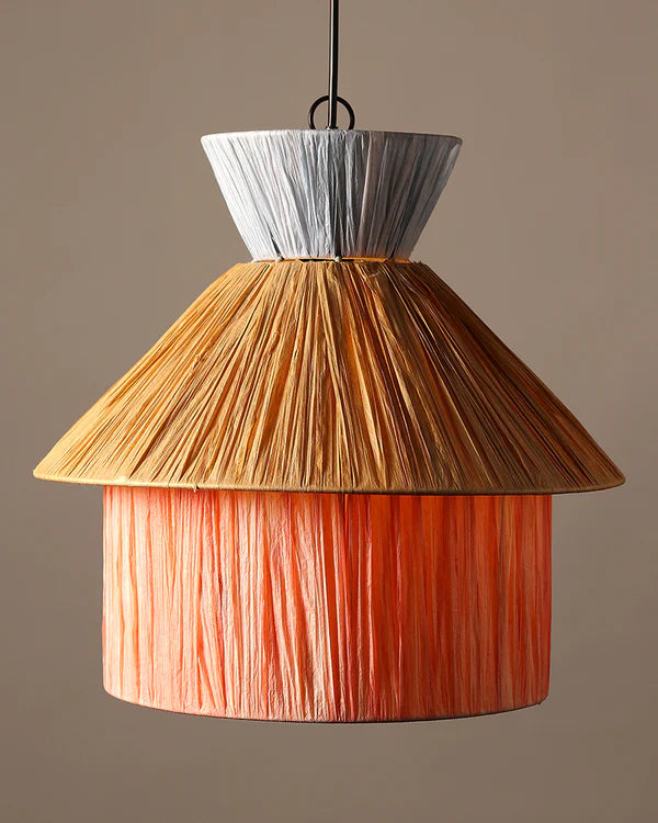 Handmade Raffia Ceiling Light for Balcony and Hall
