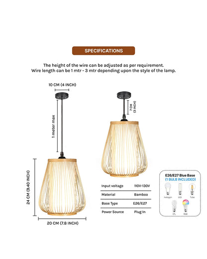 Stylish Bamboo Ceiling Light for Hall and Corridor