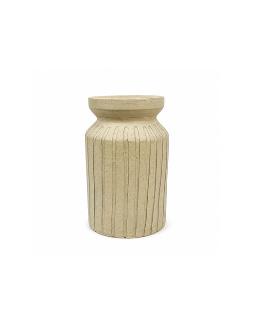 Premium Terracotta Flower Vase with Textured Finish for Home Decoration