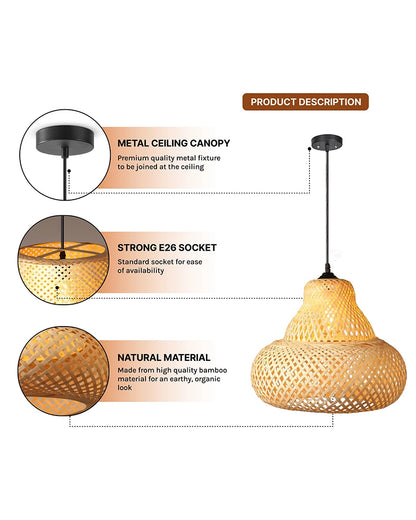 Handmade Bamboo Hanging Light for Living Room and Bedroom