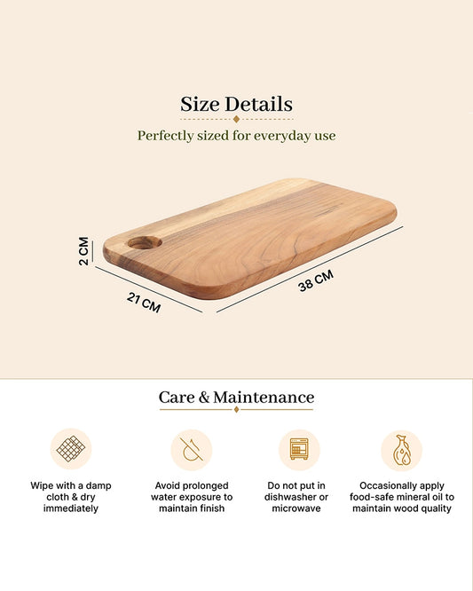 Natural Wood Cutting Board for Vegetables and Fruits