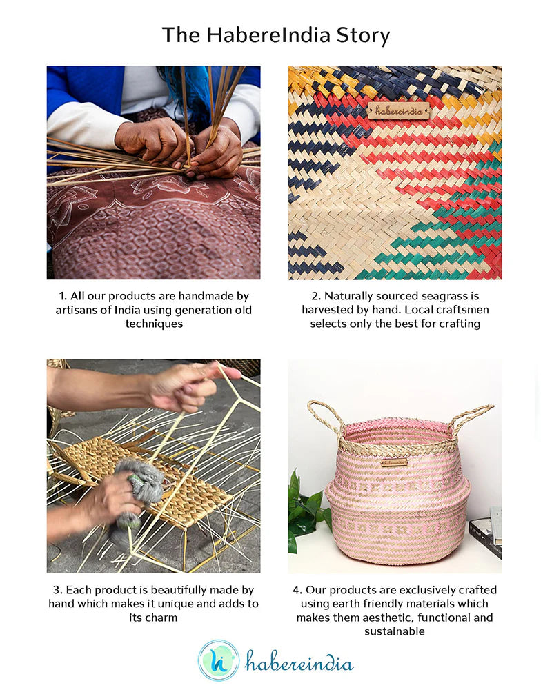 Set of 3 Minimalist Belly Basket for Indoor Plants & Home Styling