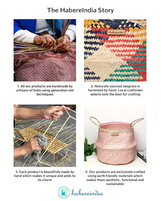 Set of 3 Minimalist Belly Basket for Indoor Plants & Home Styling