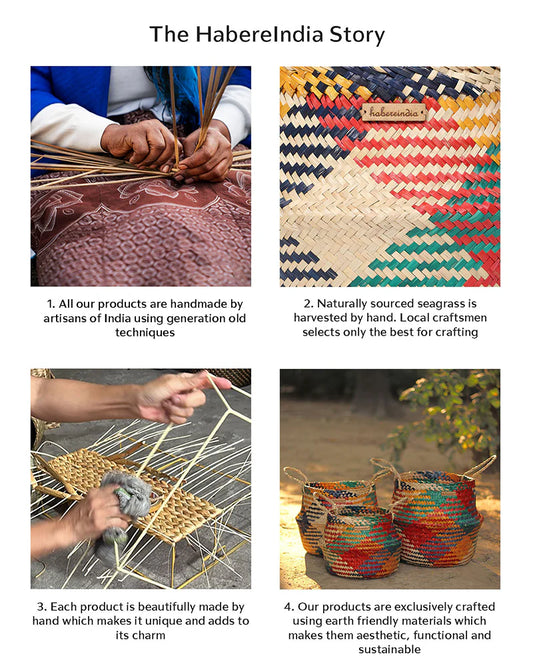 Handwoven Belly Basket for Houseplants & Soft Storage