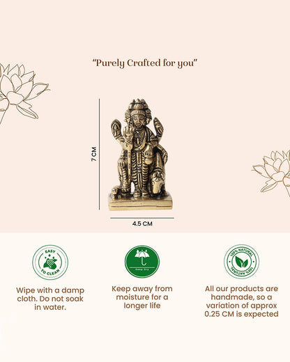 Brass Dattatreya Murti for Pooja Room Home Temple Decorative Idol