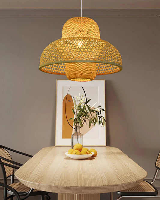 Minimalist Bamboo Hanging Lamp for Balcony and Patio