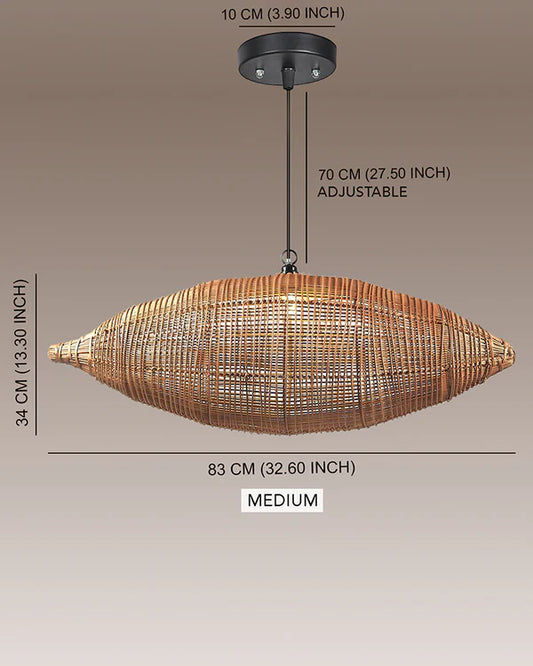Elegant Rattan Hanging Lamp for Hall and Living Area
