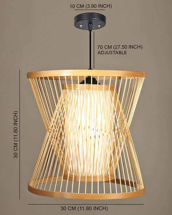 Natural Bamboo Ceiling Lamp for Dining Space and Home