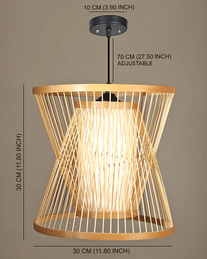 Natural Bamboo Ceiling Lamp for Dining Space and Home