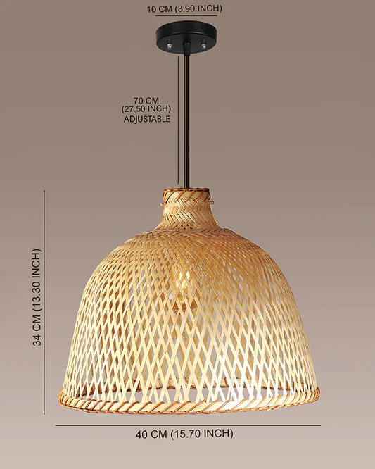 Natural Bamboo Hanging Lamp for Kids Room and Living Room