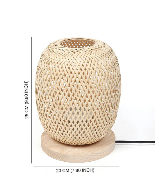 Bamboo Table Lamp for Dining Space and Home Decoration