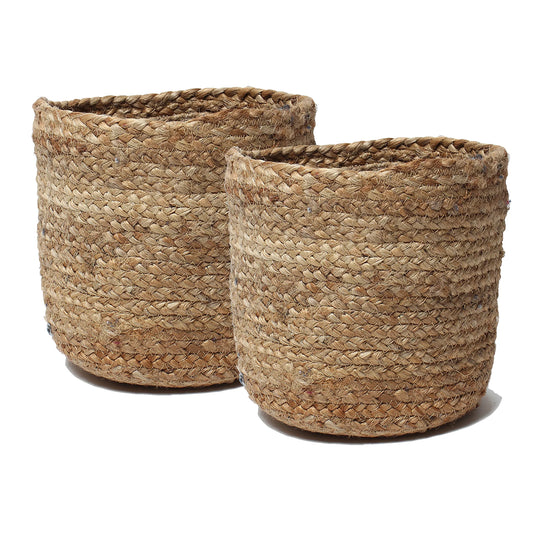 Set of 2 Jute Planter Basket – Perfect for Plants or Linens