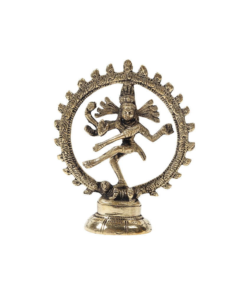 Brass Nataraja Statue of Lord Shiva for Mandir and Elegant Home Decor