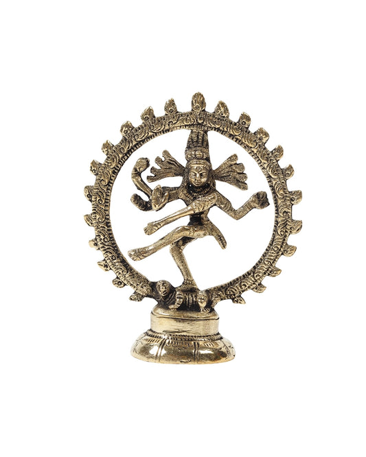 Brass Nataraja Statue of Lord Shiva for Mandir and Elegant Home Decor