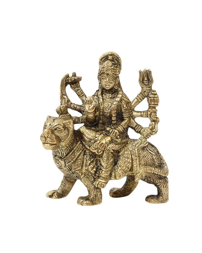 Durga Maa Brass Idol for Puja, Home Temple and Religious Showpiece