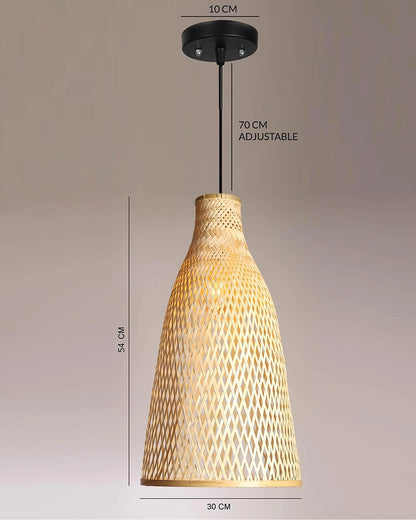 Rustic Bamboo Pendant Light for Home and Balcony