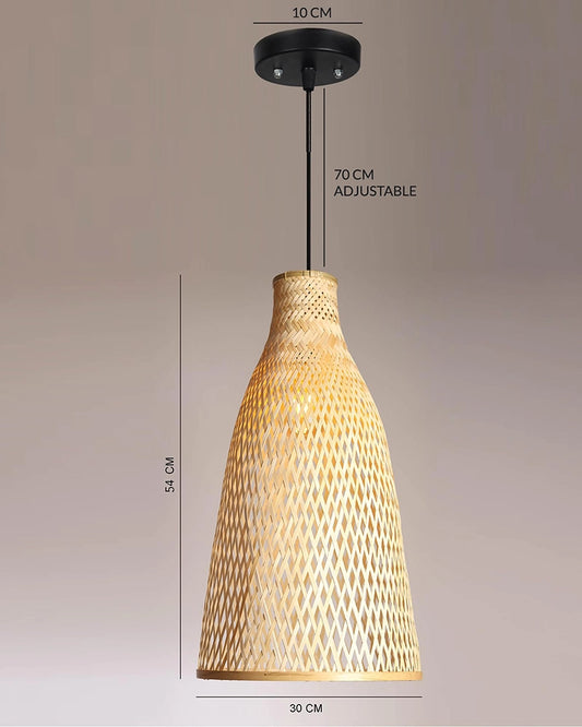 Rustic Bamboo Pendant Light for Home and Balcony