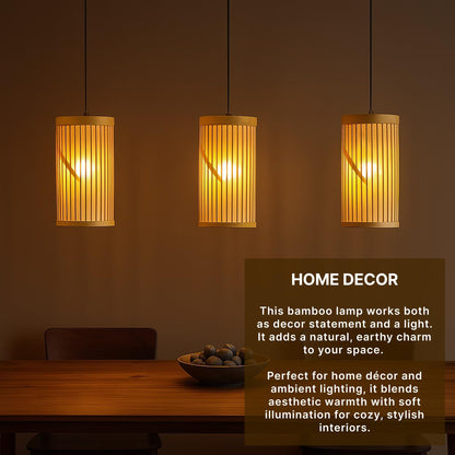 Boho Bamboo Ceiling Light for Home and Balcony