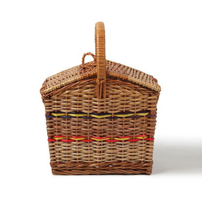 Multi-Purpose Wicker Picnic Basket for Outdoor Meals, Snacks & Food Carry