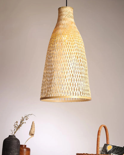 Rustic Bamboo Pendant Light for Home and Balcony