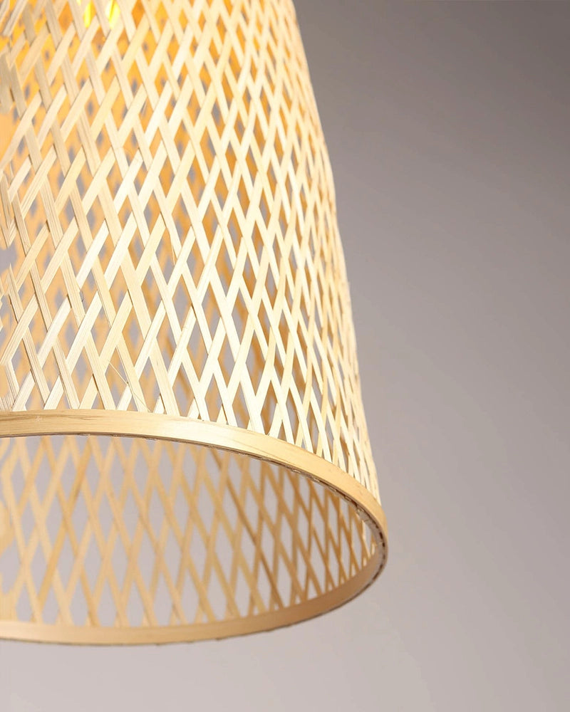 Rustic Bamboo Pendant Light for Home and Balcony