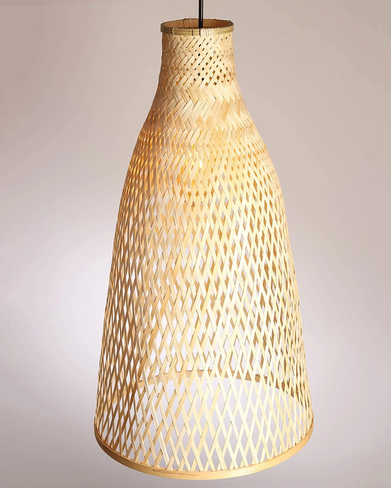 Rustic Bamboo Pendant Light for Home and Balcony