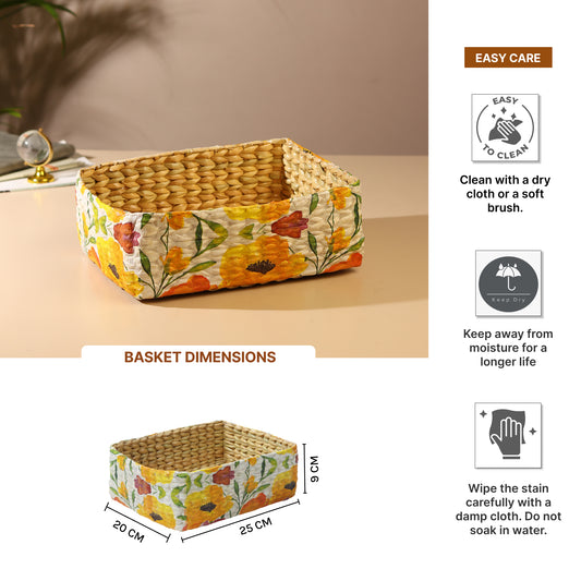 Study Table Organiser | Wardrobe Basket | Office Desk Organiser | Jute Table Basket