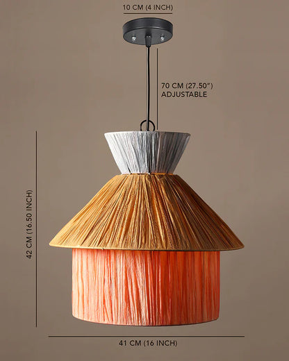 Handmade Raffia Ceiling Light for Balcony and Hall