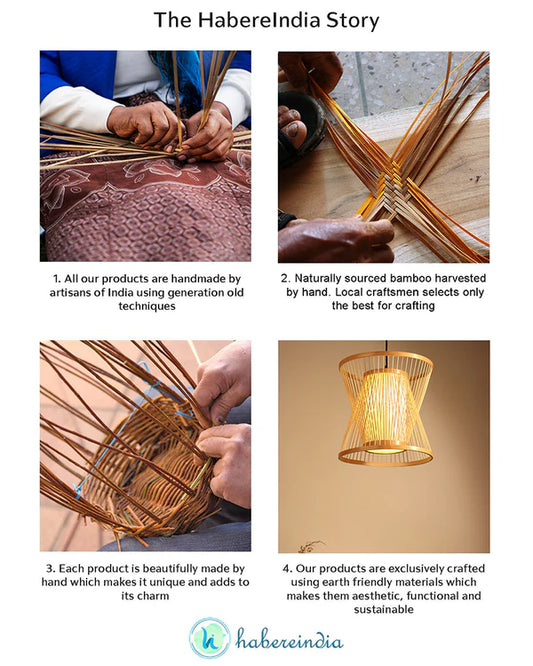 Natural Bamboo Ceiling Lamp for Dining Space and Home