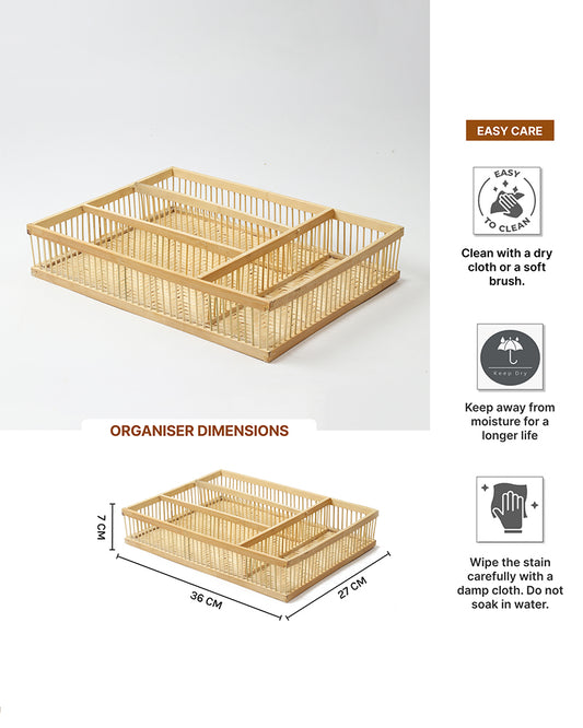 Wardrobe Organizer For Storage | Wicker Bathroom Organiser | File Storage Organizer