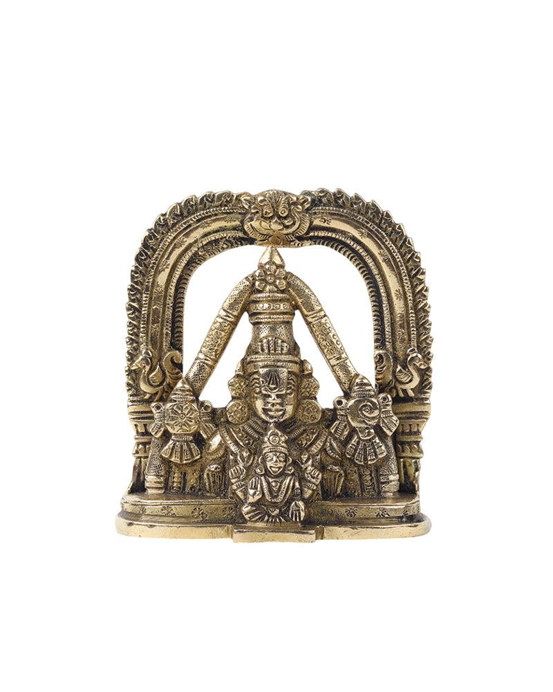 Tirupati Balaji with Lakshmi Brass Idol Spiritual Showpiece for Home