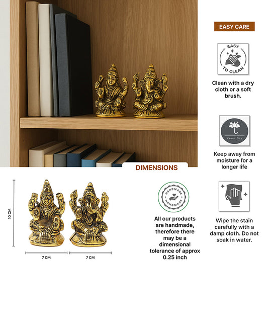 Laxmi Ganesh Idol Figurine | Decorative God Idol for Home | Pooja Idol & God Murti