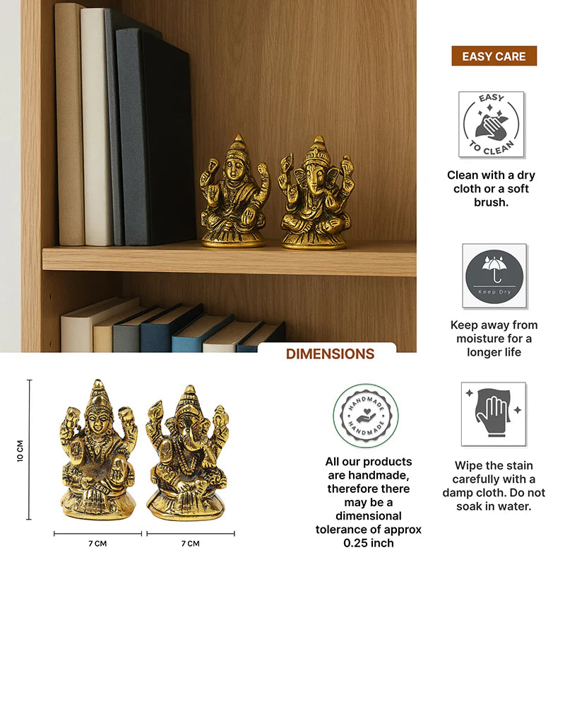 Laxmi Ganesh Figurine for Home Decor, Decorative Pooja Idol and God Murti
