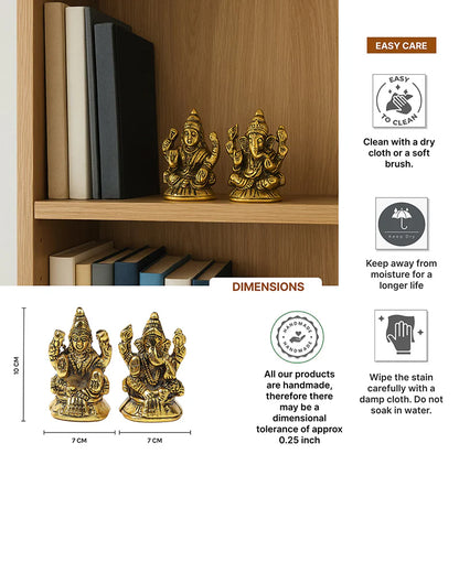 Laxmi Ganesh Figurine for Home Decor, Decorative Pooja Idol and God Murti