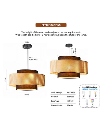 Stylish Rattan Pendant Light for Bedroom and Living Room