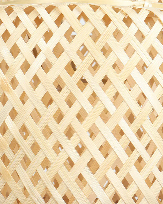 Elegant Cane Hanging Lamp for Living Space and Dining Area