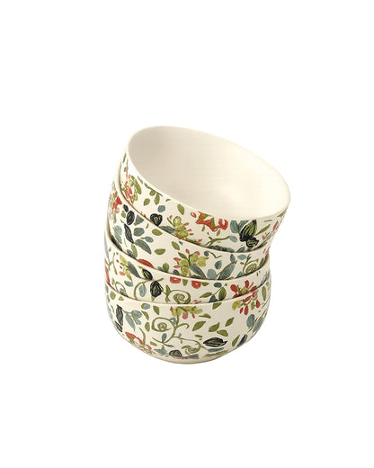 Ceramic Serving Bowl Set for Snacks & Food Serving, Set of 4