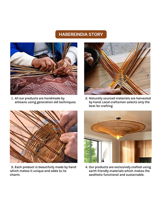 Handmade Bamboo Pendant Light for Balcony and Patio