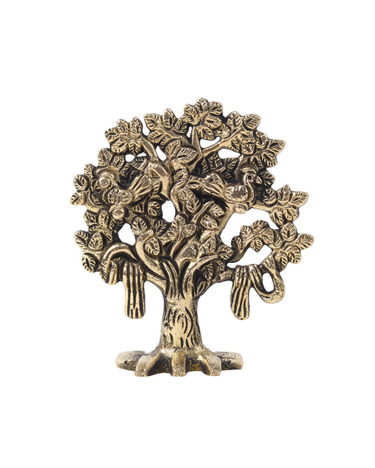 Pure Brass Kalpavriksha (Tree of Life) Idol for Home Temple & Pooja Room