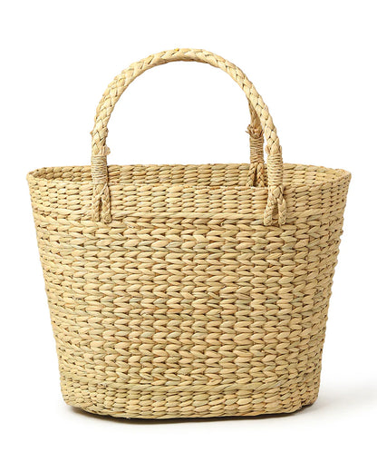 Handmade Seagrass Embroidery Handbag for Shopping, Storage & Everyday Use