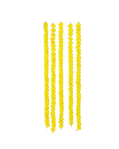 Artificial Marigold Bandhanwar Set of 5 for Pooja, Wedding & Festive Décor