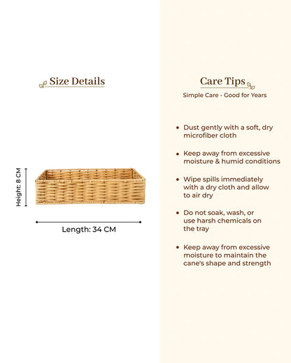 Cane Storage Basket for Home, Wardrobe & Bathroom Storage